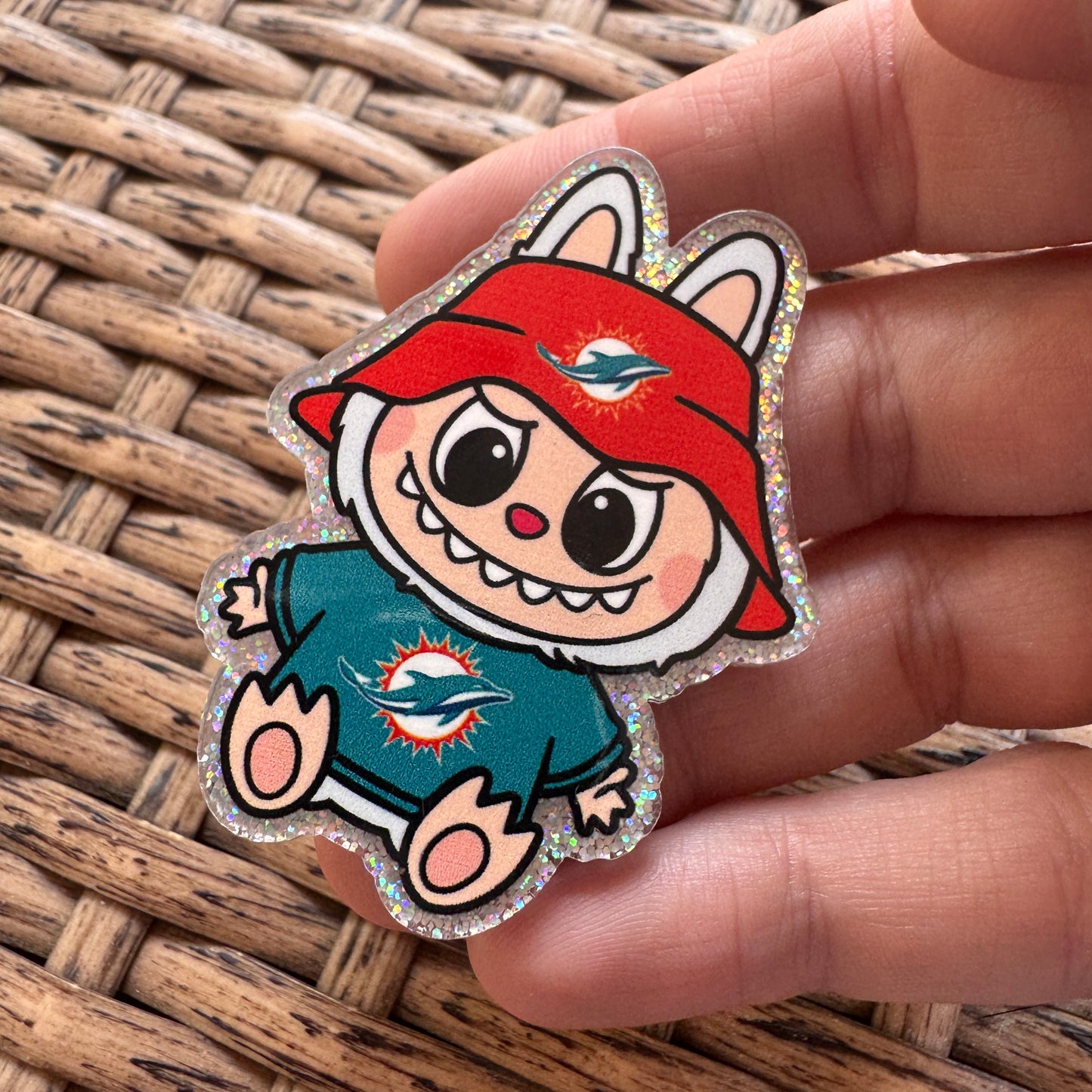 Acrylic Flatback,  Planar, Cabochon, Single Pc - Labubu Sports Teams