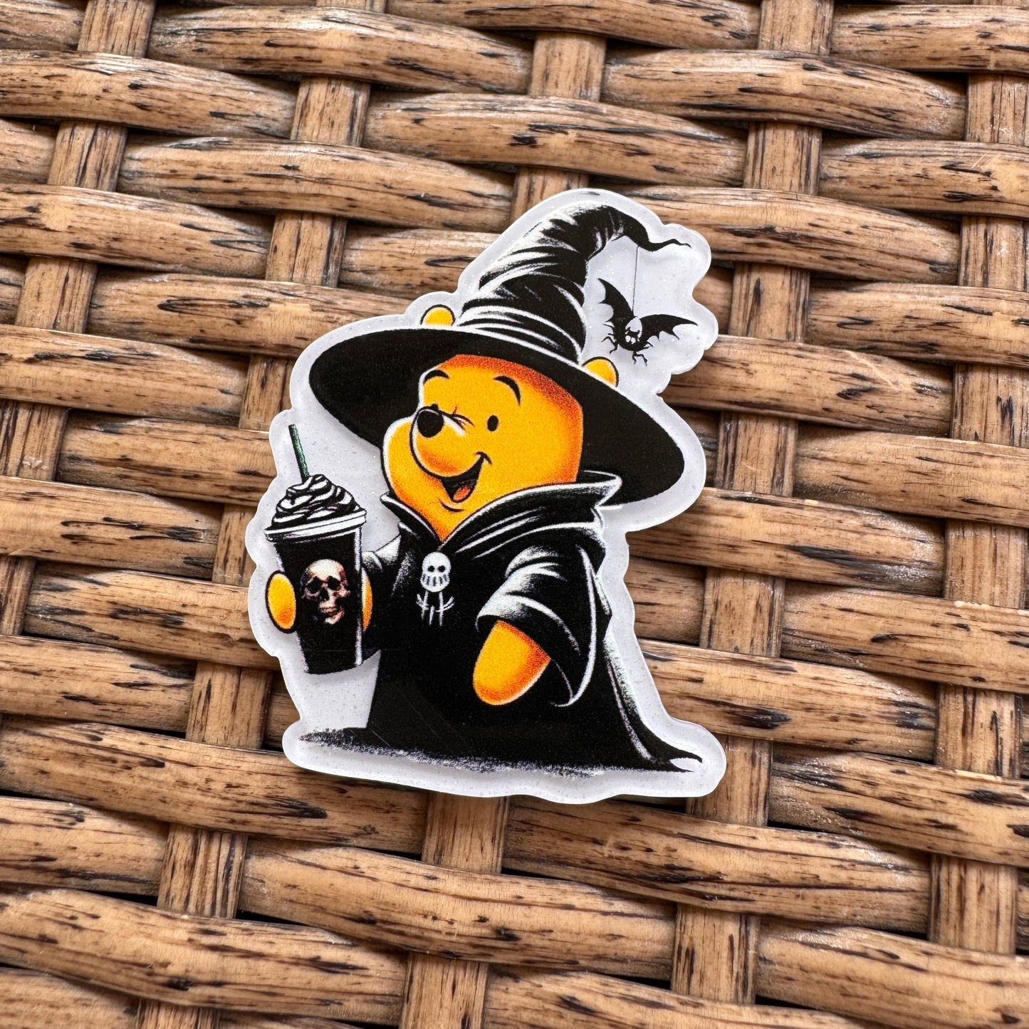 Acrylic Flatback,  Planar, Cabochon, Single Pc - Halloween Pooh