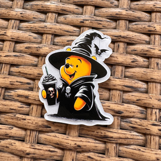 Acrylic Flatback,  Planar, Cabochon, Single Pc - Halloween Pooh