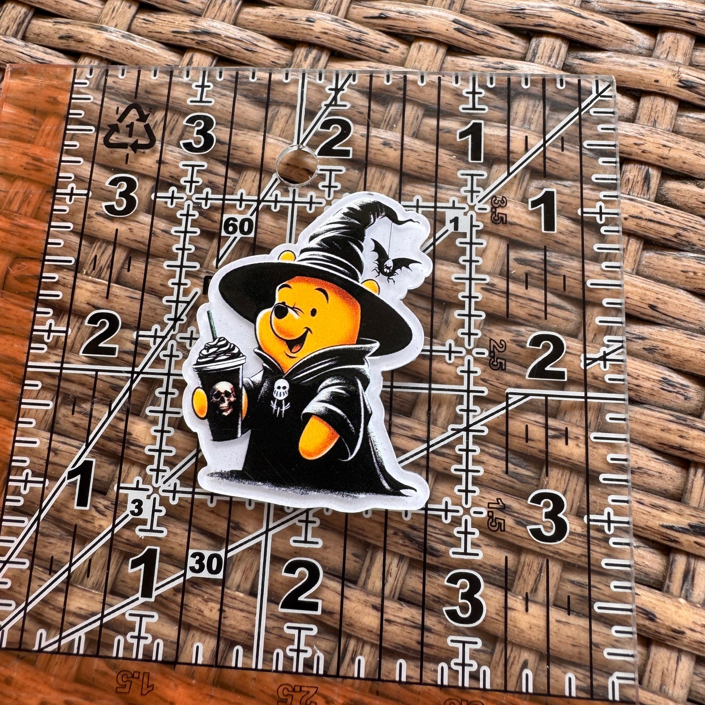 Acrylic Flatback,  Planar, Cabochon, Single Pc - Halloween Pooh