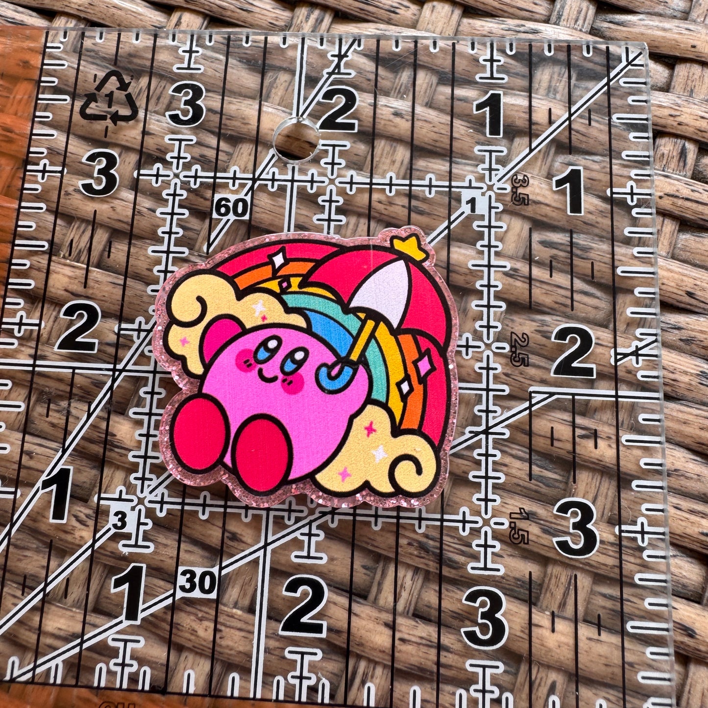 Acrylic Flatback,  Planar, Cabochon, Single Pc - Kirby Cartoon