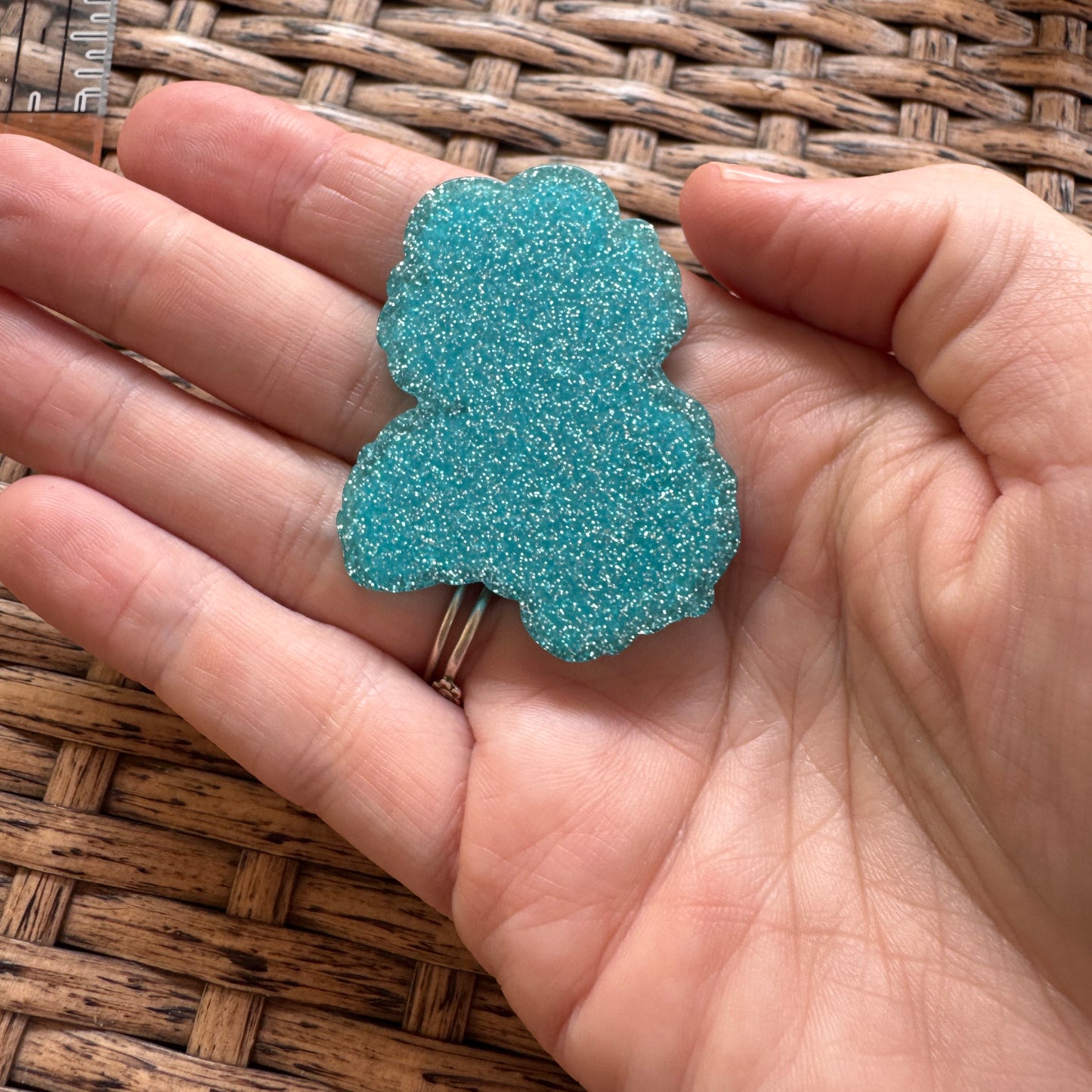 Acrylic Flatback,  Planar, Cabochon, Single Pc - Baby Cookie Monster