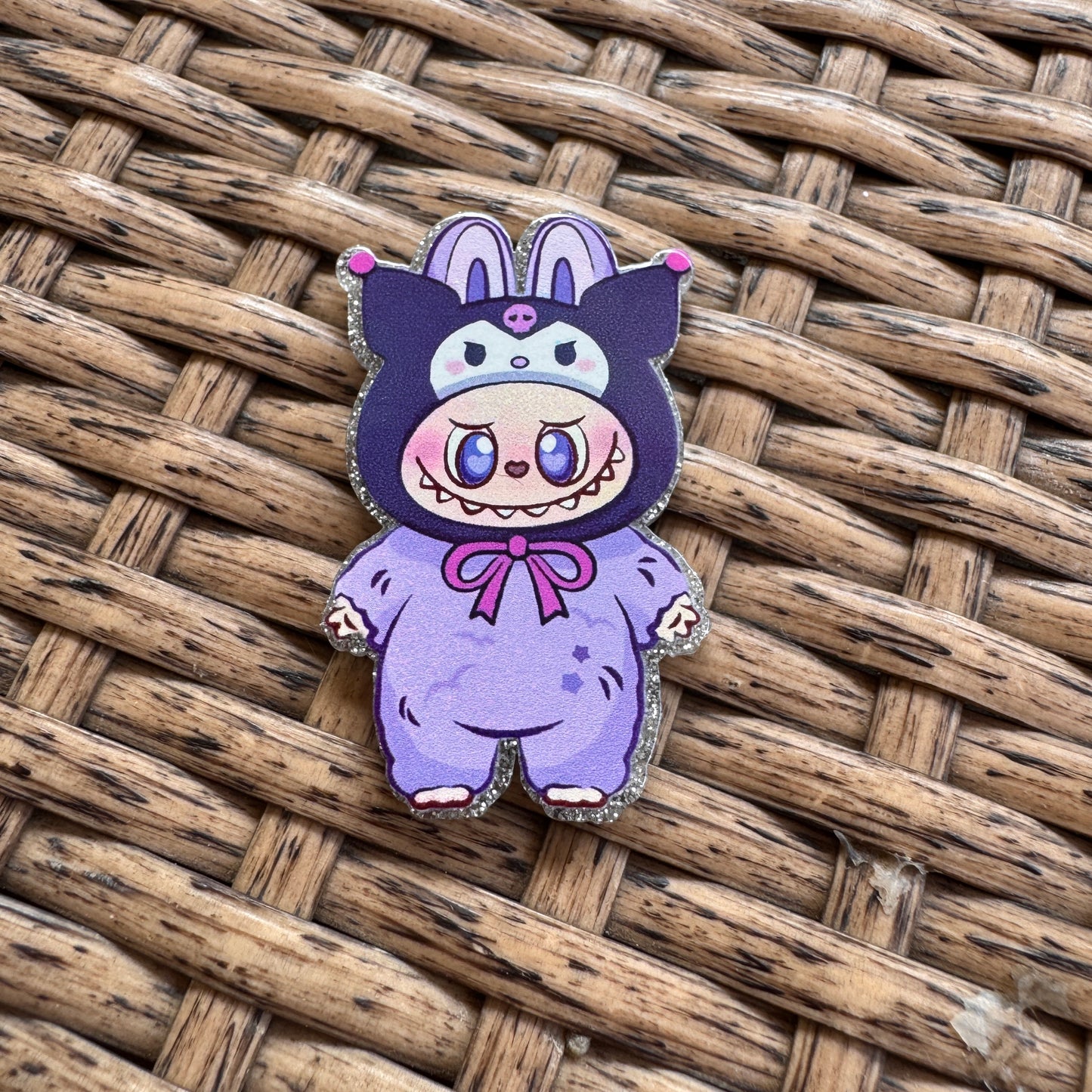 Acrylic Flatback,  Planar, Cabochon, Single Pc - Lafuf purple