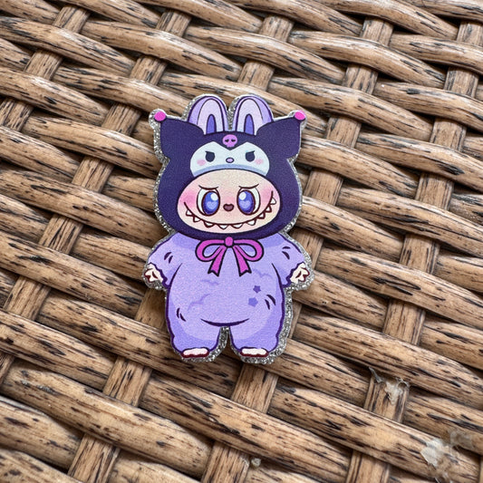 Acrylic Flatback,  Planar, Cabochon, Single Pc - Lafuf purple