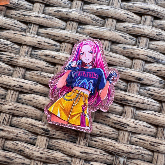 Acrylic Flatback,  Planar, Cabochon, Single Pc - Demon Hunter