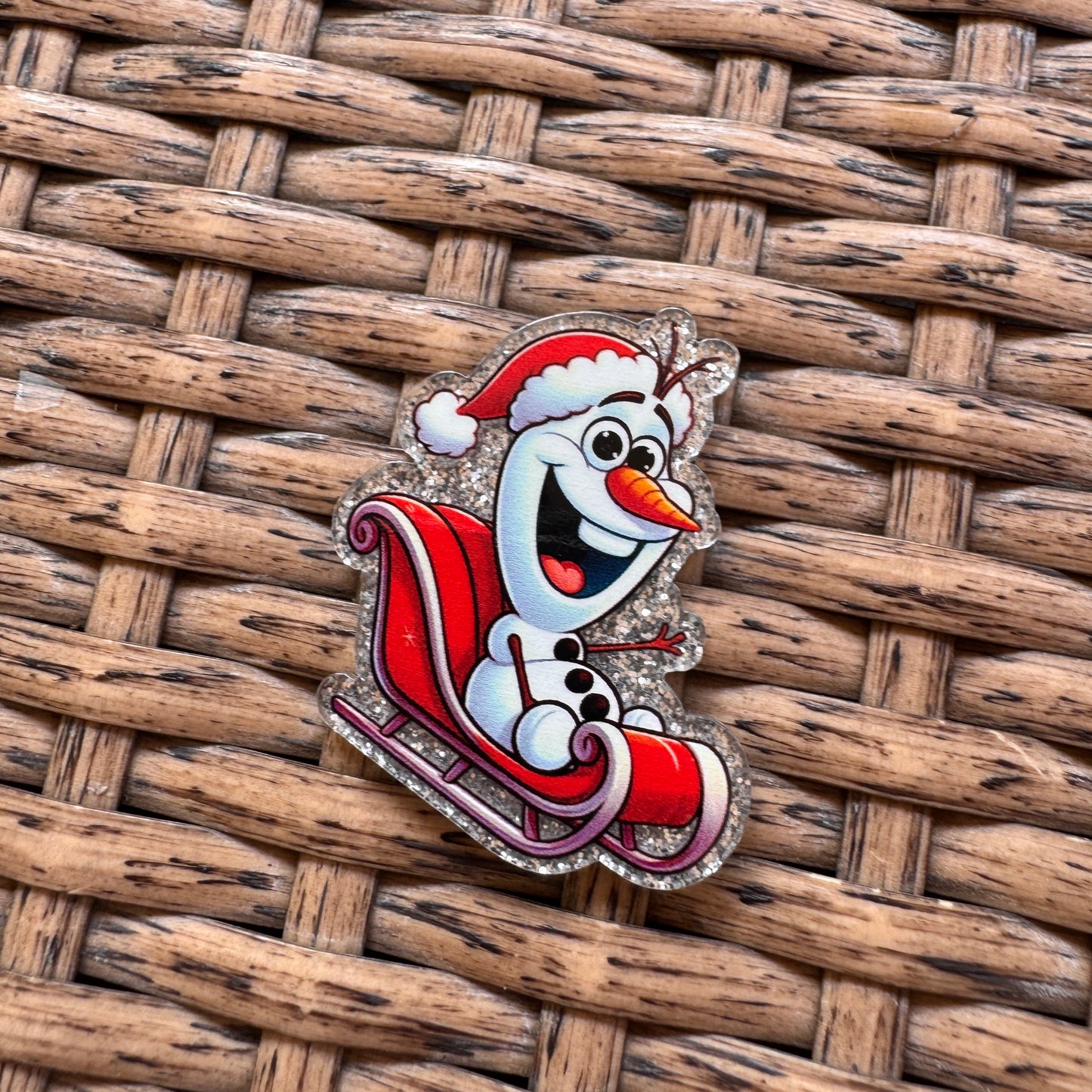 Acrylic Flatback,  Planar, Cabochon, Single Pc - Christmas Olaf