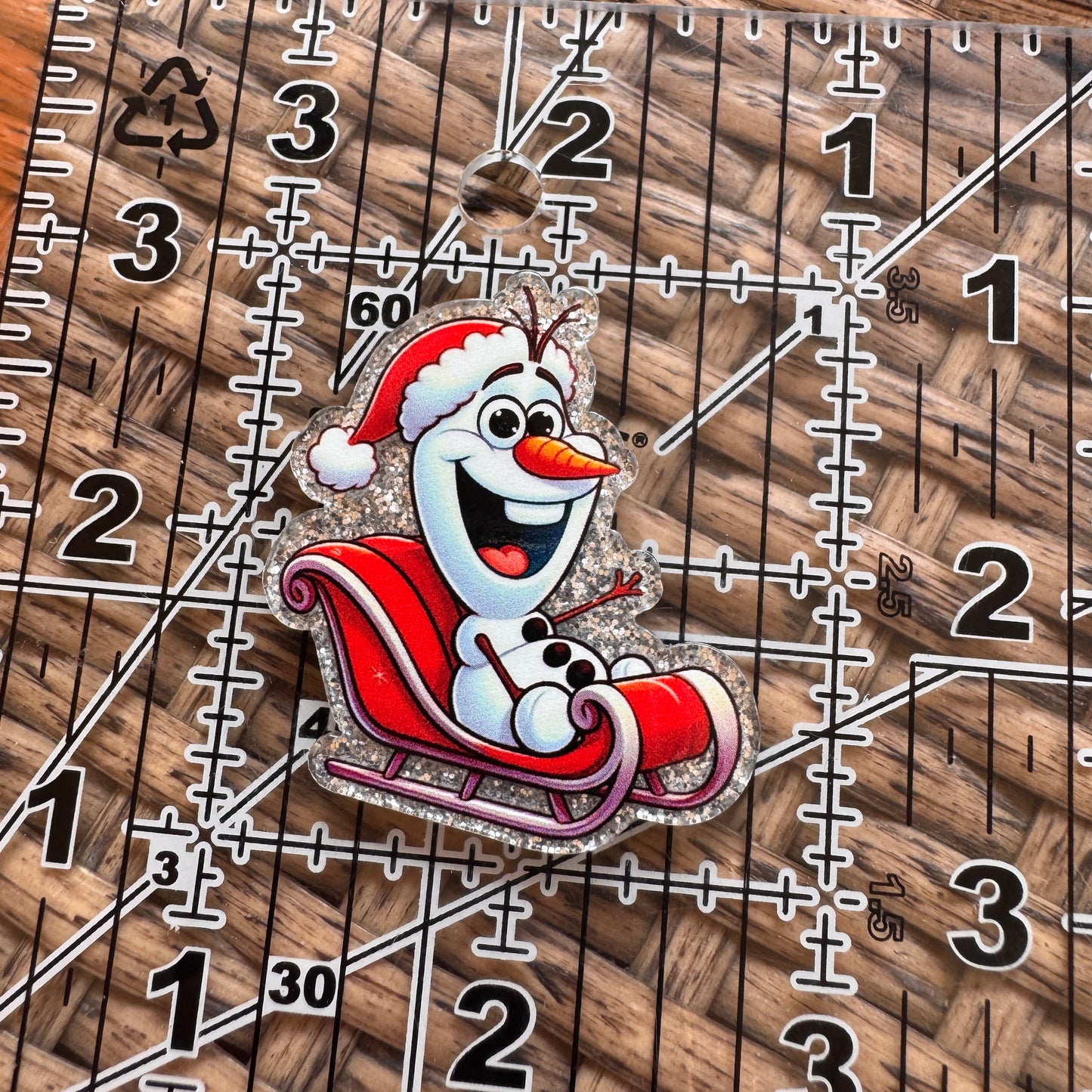 Acrylic Flatback,  Planar, Cabochon, Single Pc - Christmas Olaf