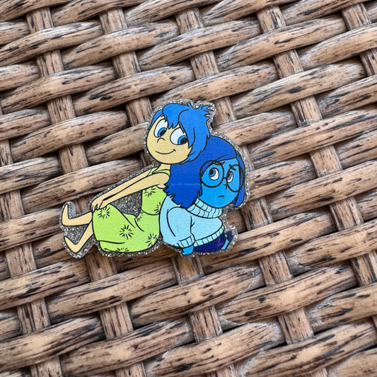 Acrylic Flatback,  Planar, Cabochon, Single Pc - Inside Out Cartoon