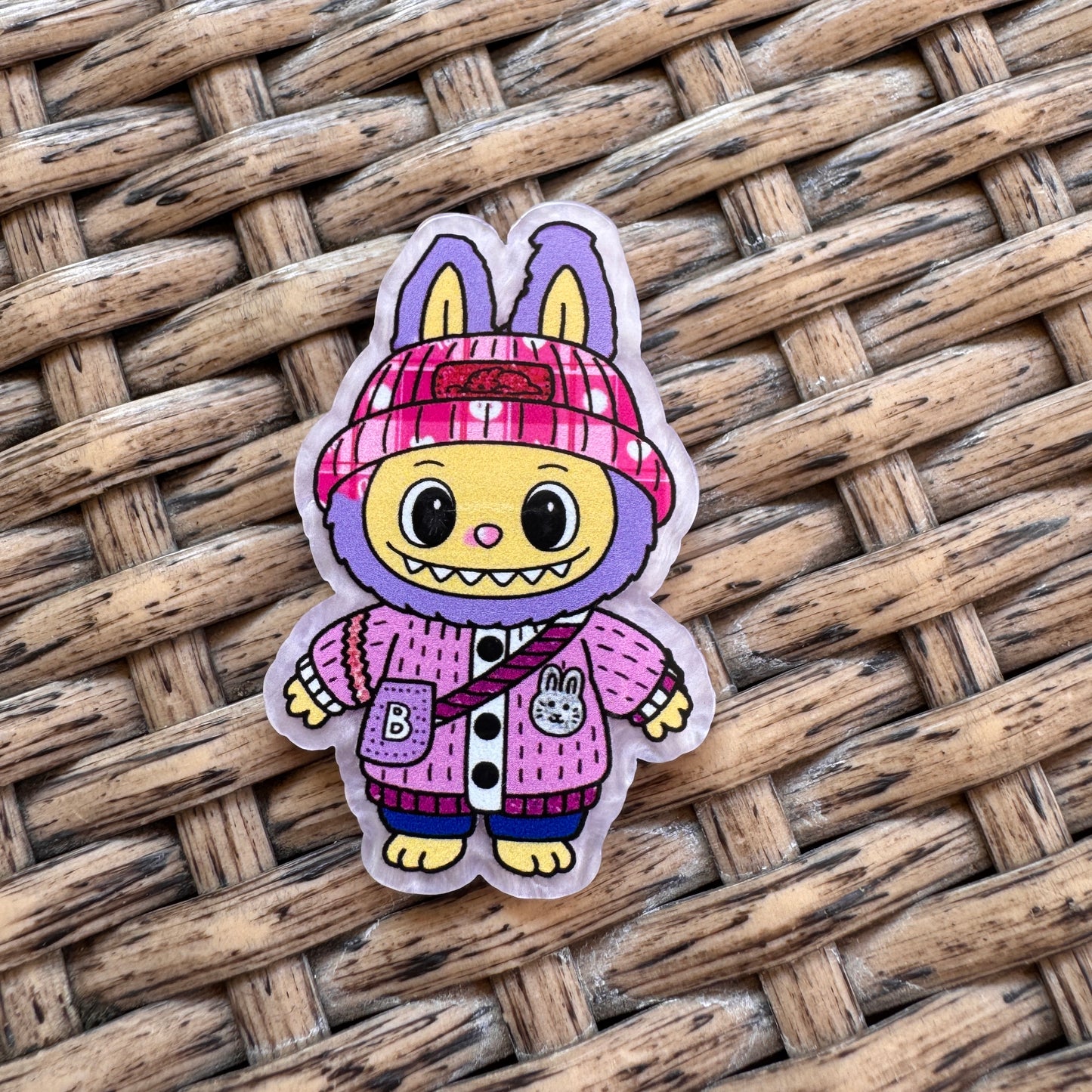 Acrylic Flatback,  Planar, Cabochon, Single Pc - Labubu