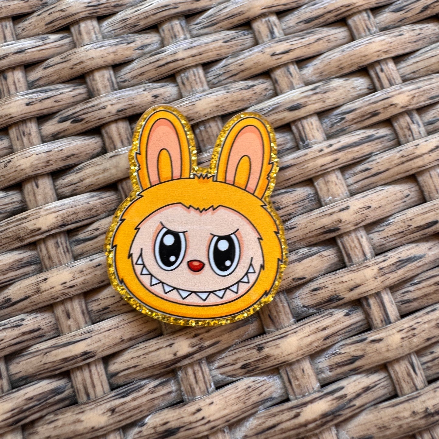 Acrylic Flatback,  Planar, Cabochon, Single Pc - Labubu Head