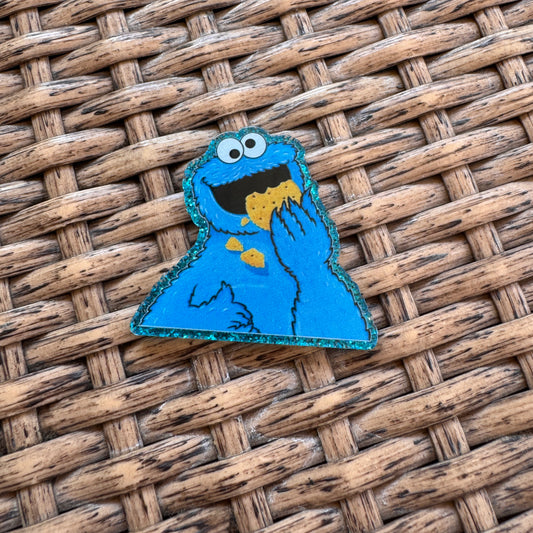 Acrylic Flatback,  Planar, Cabochon, Single Pc - Cookie Monster