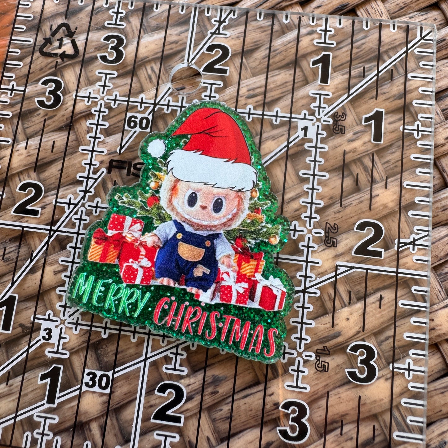 Acrylic Flatback,  Planar, Cabochon, Single Pc - Merry Christmas Labu