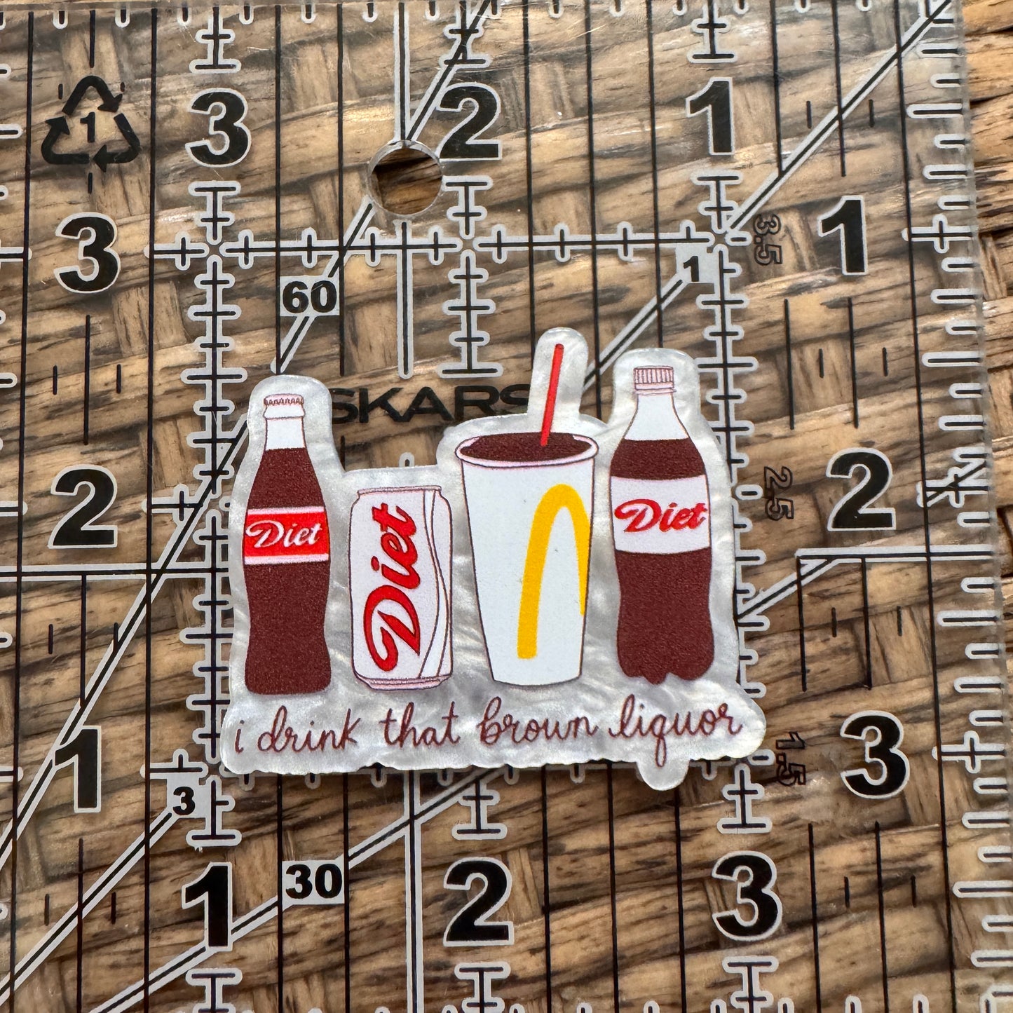 Diet Coke  Glitter Flatback, Cheetah Print, Heart, Single Pc.