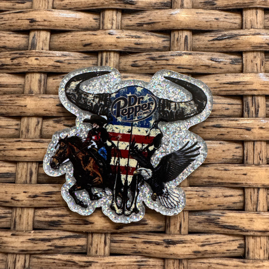 Dr Pepper Cowboy Acrylic Flatback Craft Embellishment