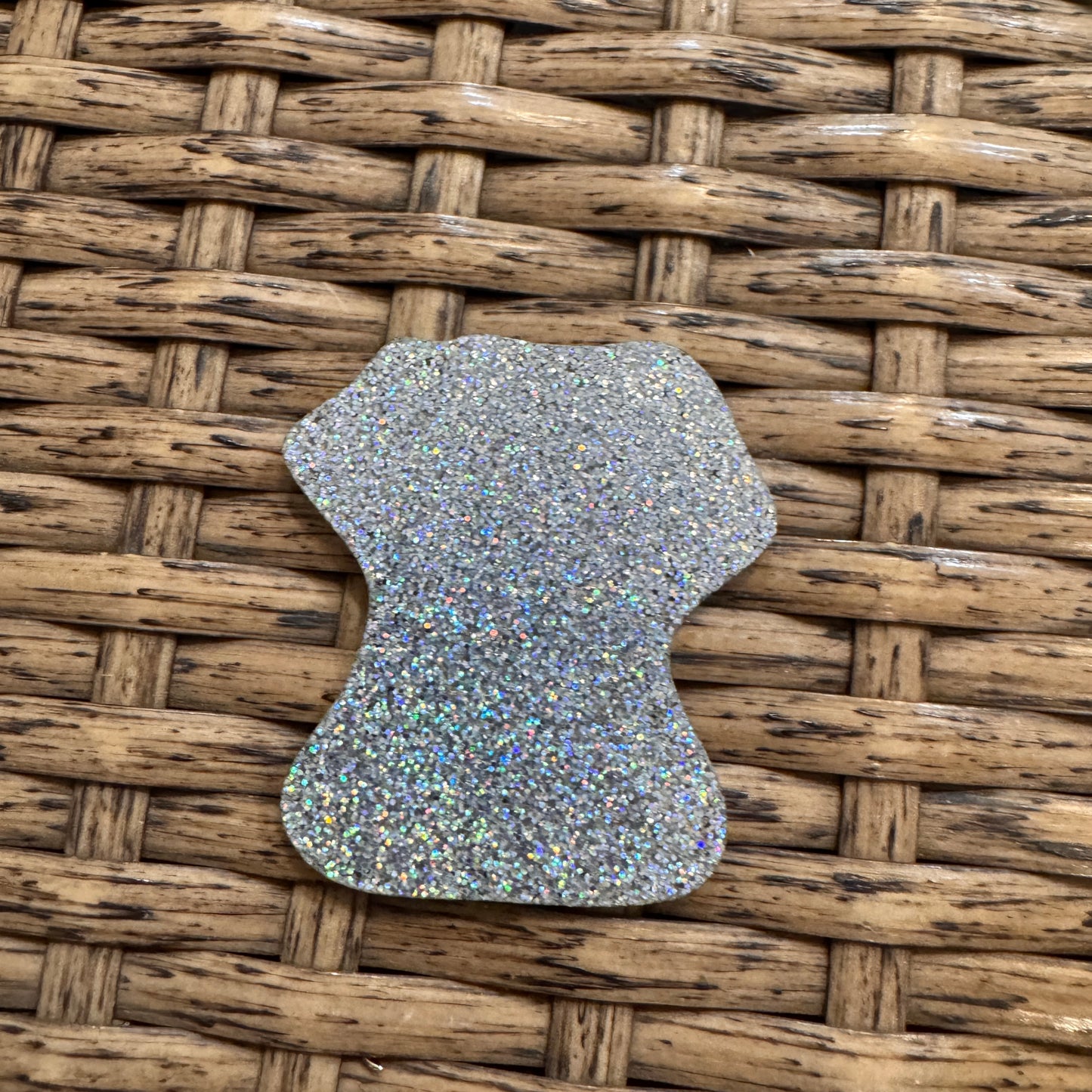 Cow With Pepsi Glitter Flatback, Cheetah Print, Heart, Single Pc.