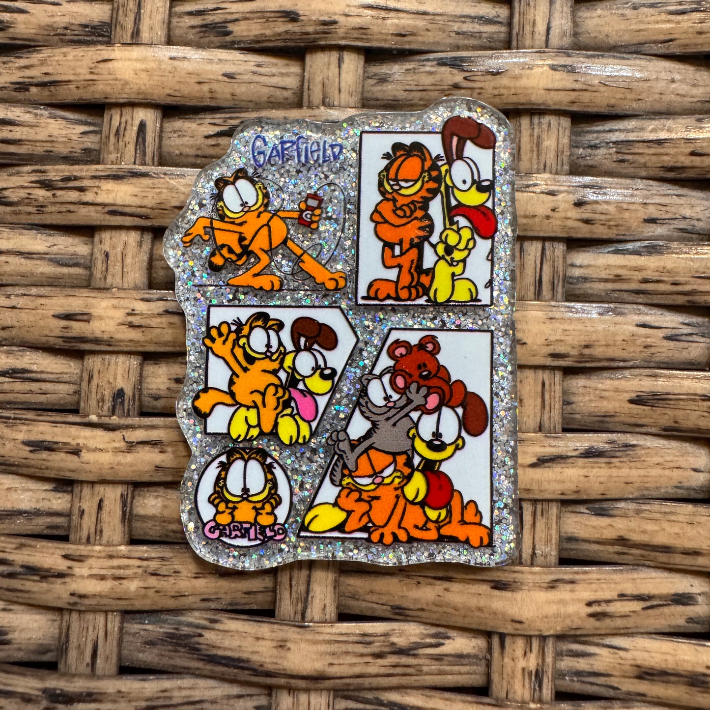 Acrylic Flatback Craft Embellishment Garfield and Friends Cartoon Character