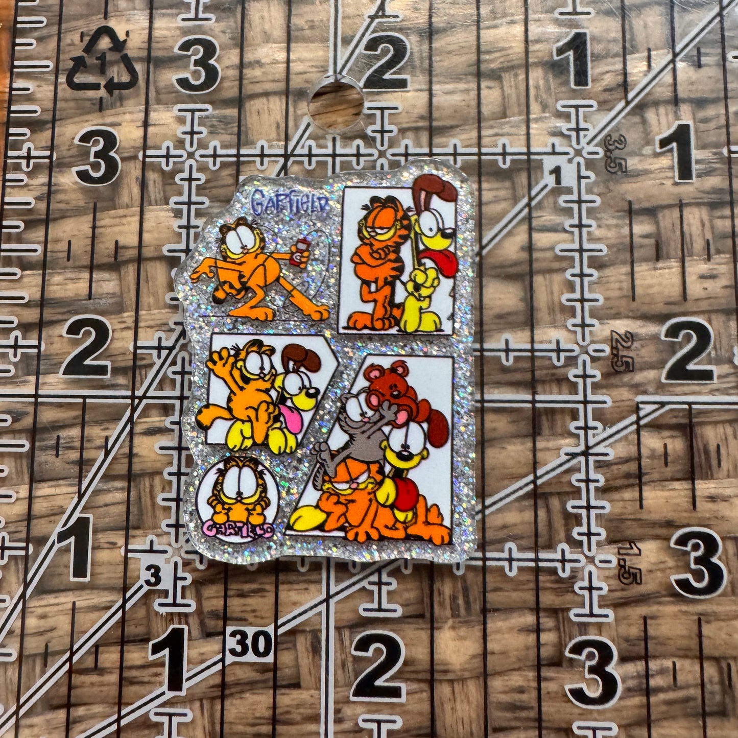 Acrylic Flatback Craft Embellishment Garfield and Friends Cartoon Character