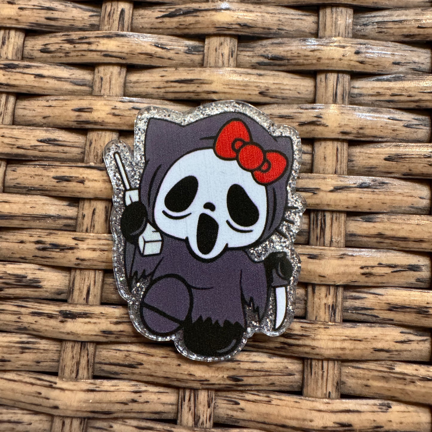 Acrylic Flatback Craft Embellishment Hello Kitty Scream Cartoon Character