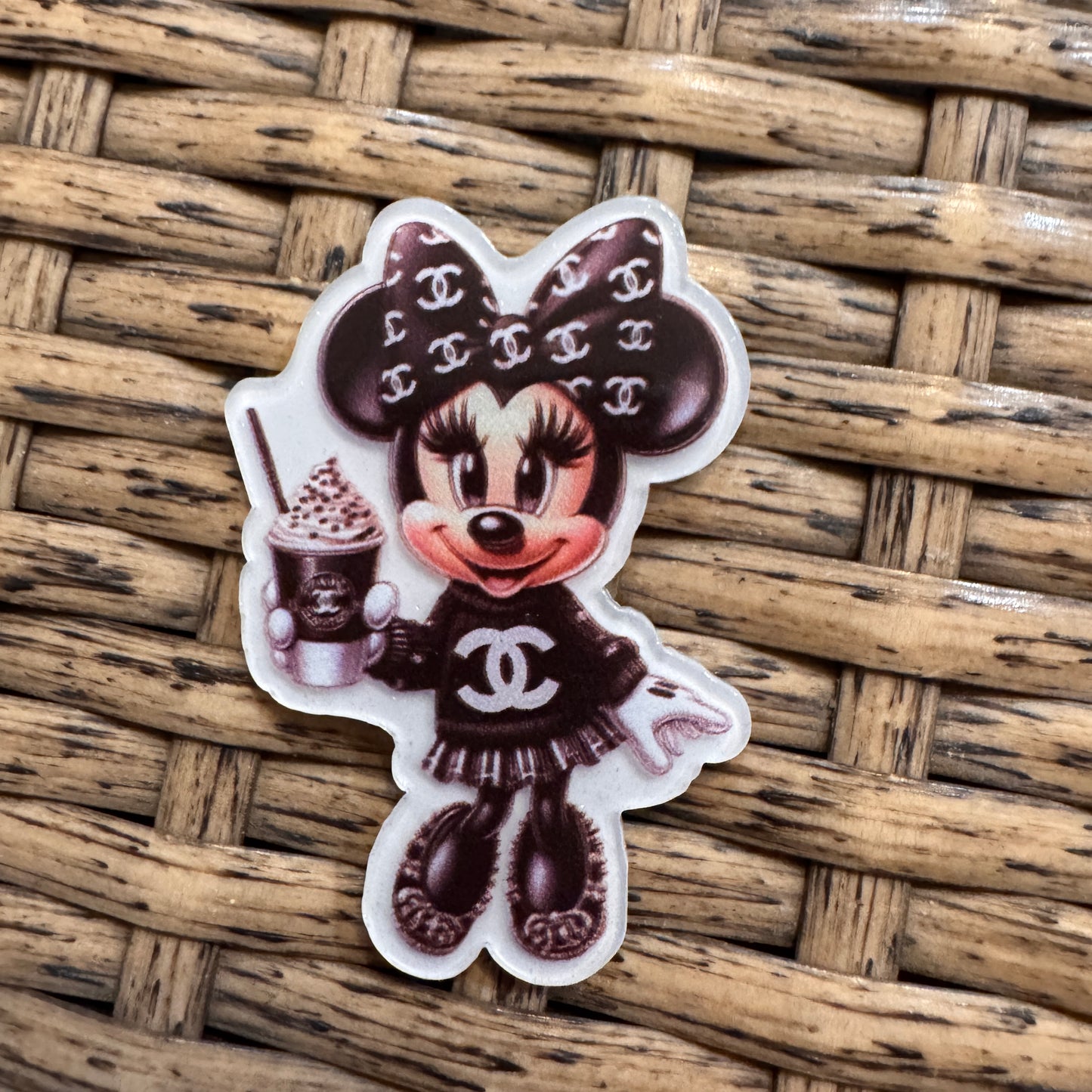 Acrylic Flatback Craft Embellishment Designer Brand LV Minnie Mouse