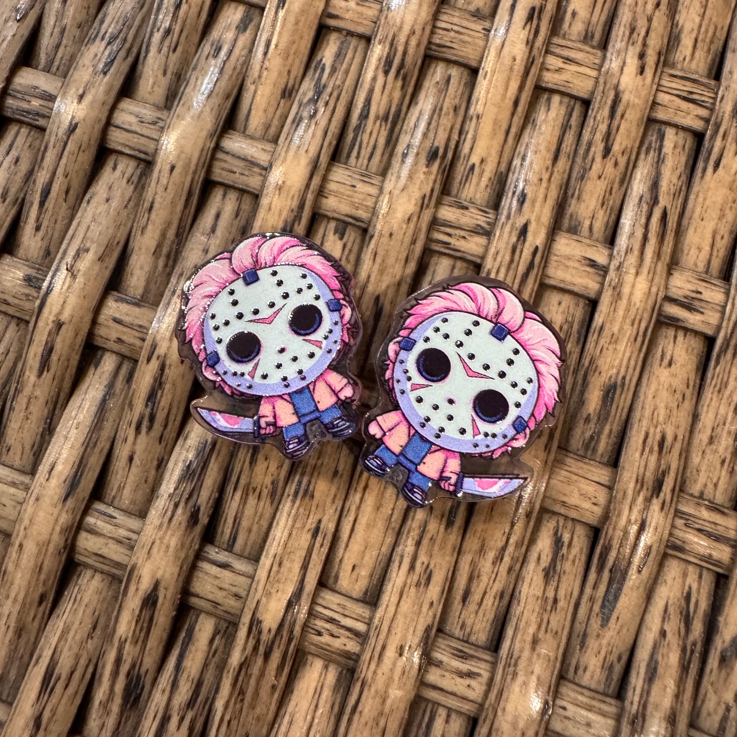 Small Acrylic Focal Bead Set of Two  – Double-Sided Image Charms for Beadable Pens, Badge Reels, Keychains, Jewelry, Junk Cases (Copy)