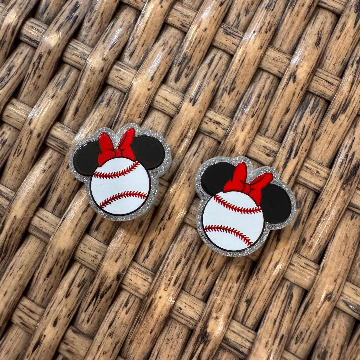 Small Acrylic Focal Bead Set of Two  – Double-Sided Image Charms for Beadable Pens, Badge Reels, Keychains, Jewelry, Junk Cases