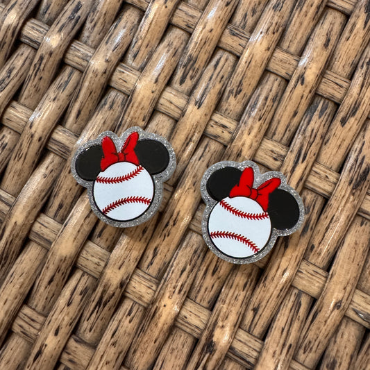 Small Acrylic Focal Bead Set of Two  – Double-Sided Image Charms for Beadable Pens, Badge Reels, Keychains, Jewelry, Junk Cases