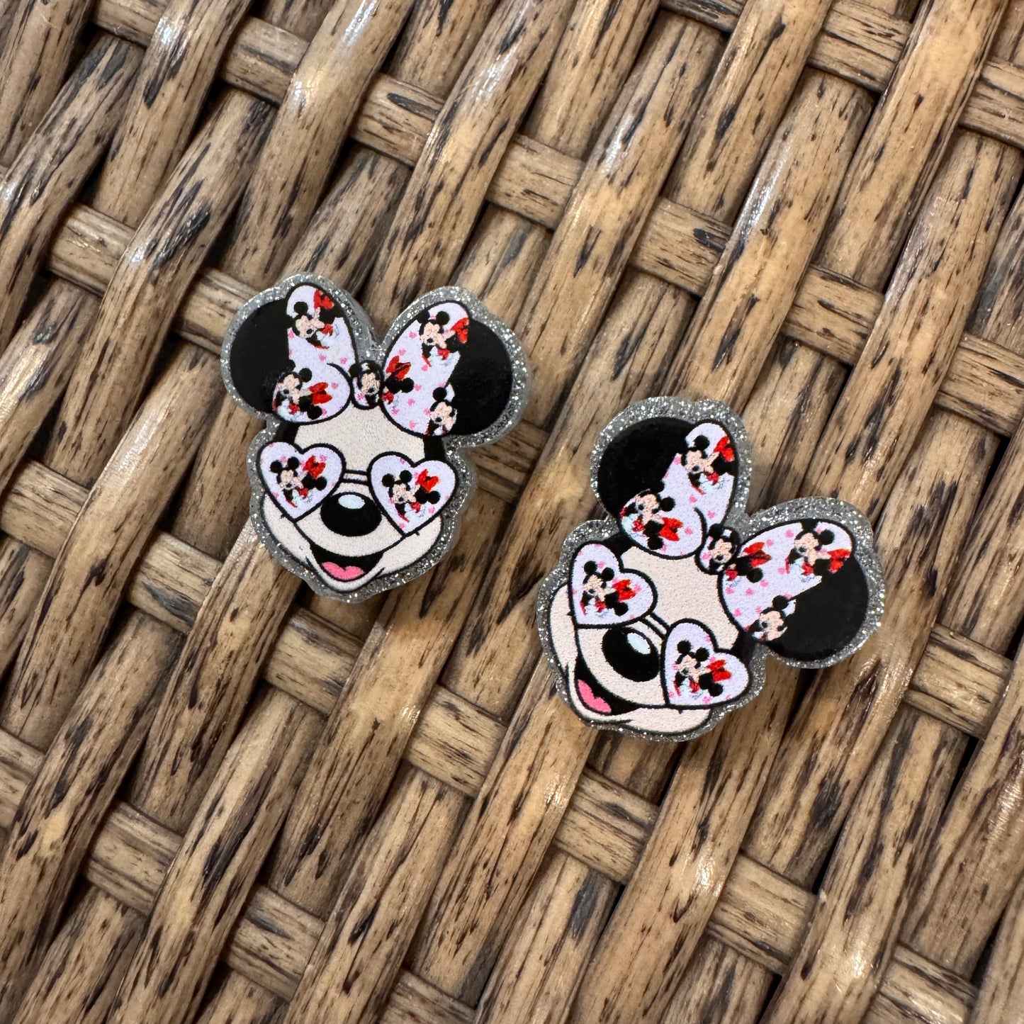 Small Acrylic Focal Bead Set of Two  – Double-Sided Image Charms for Beadable Pens, Badge Reels, Keychains, Jewelry, Junk Cases