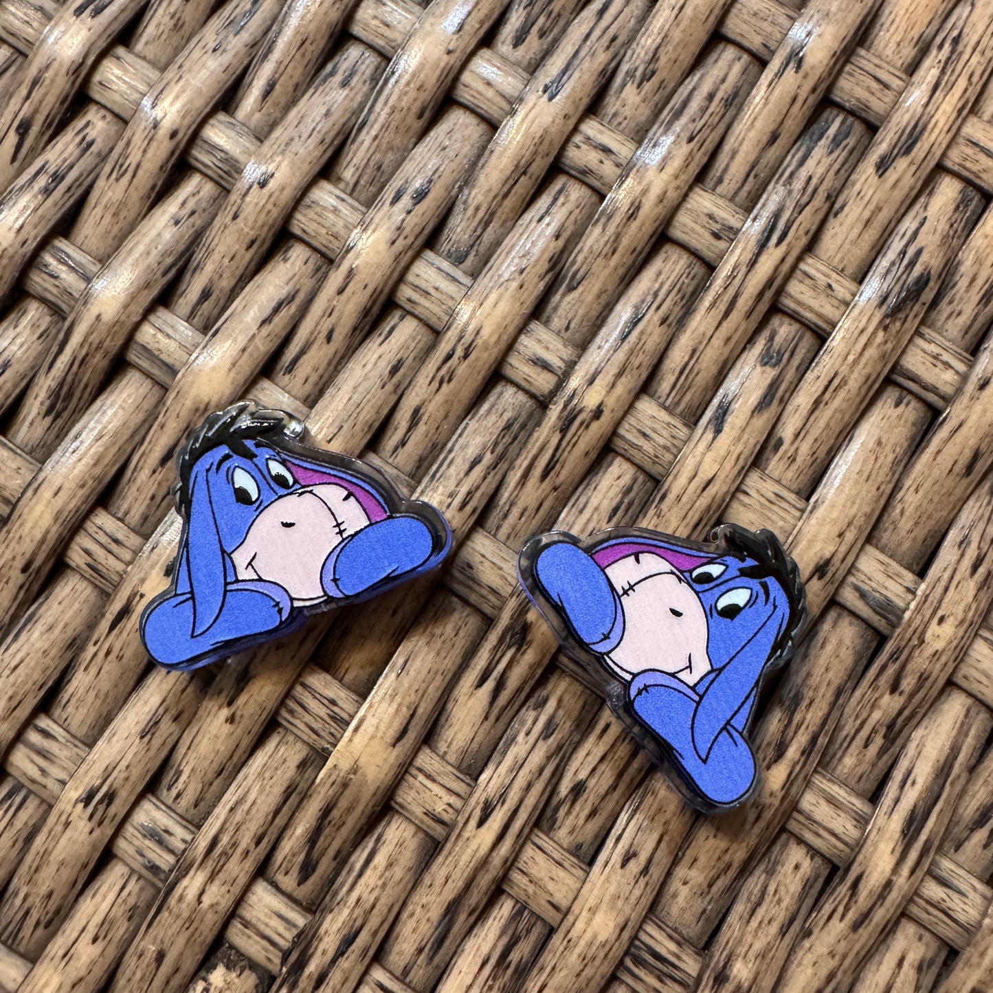 Small Acrylic Focal Bead Set of Two  – Double-Sided Image Charms for Beadable Pens, Badge Reels, Keychains, Jewelry, Junk Cases