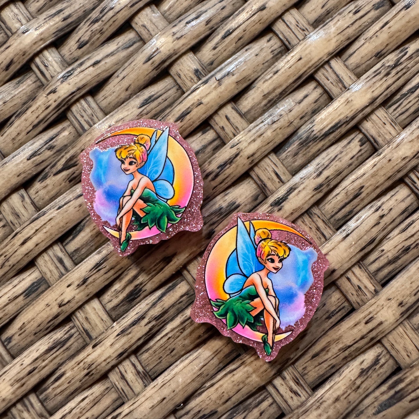 Small Acrylic Focal Bead Set of Two  – Double-Sided Image Charms for Beadable Pens, Badge Reels, Keychains, Jewelry, Junk Cases
