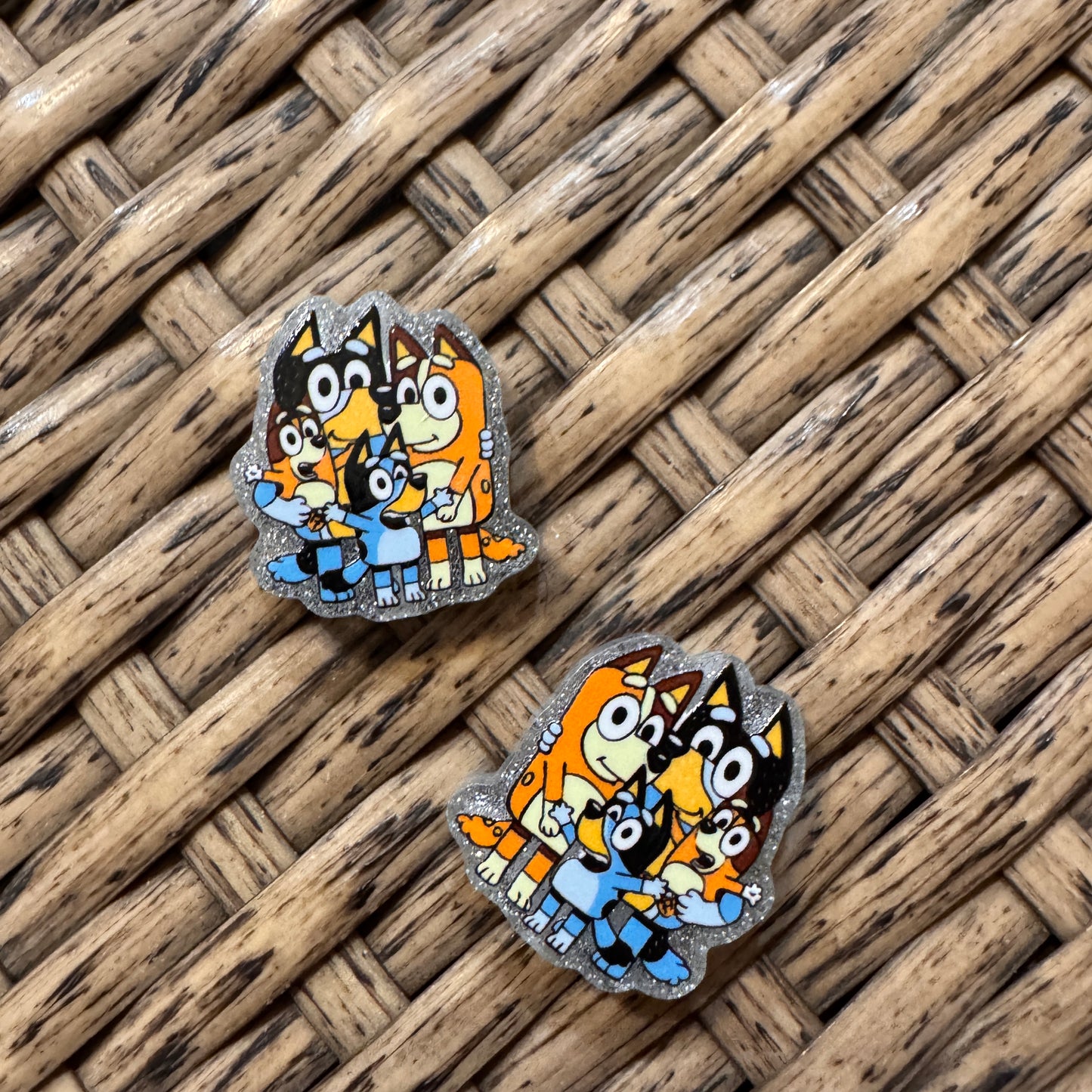 Small Acrylic Focal Bead Set of Two  – Double-Sided Image Charms for Beadable Pens, Badge Reels, Keychains, Jewelry, Junk Cases