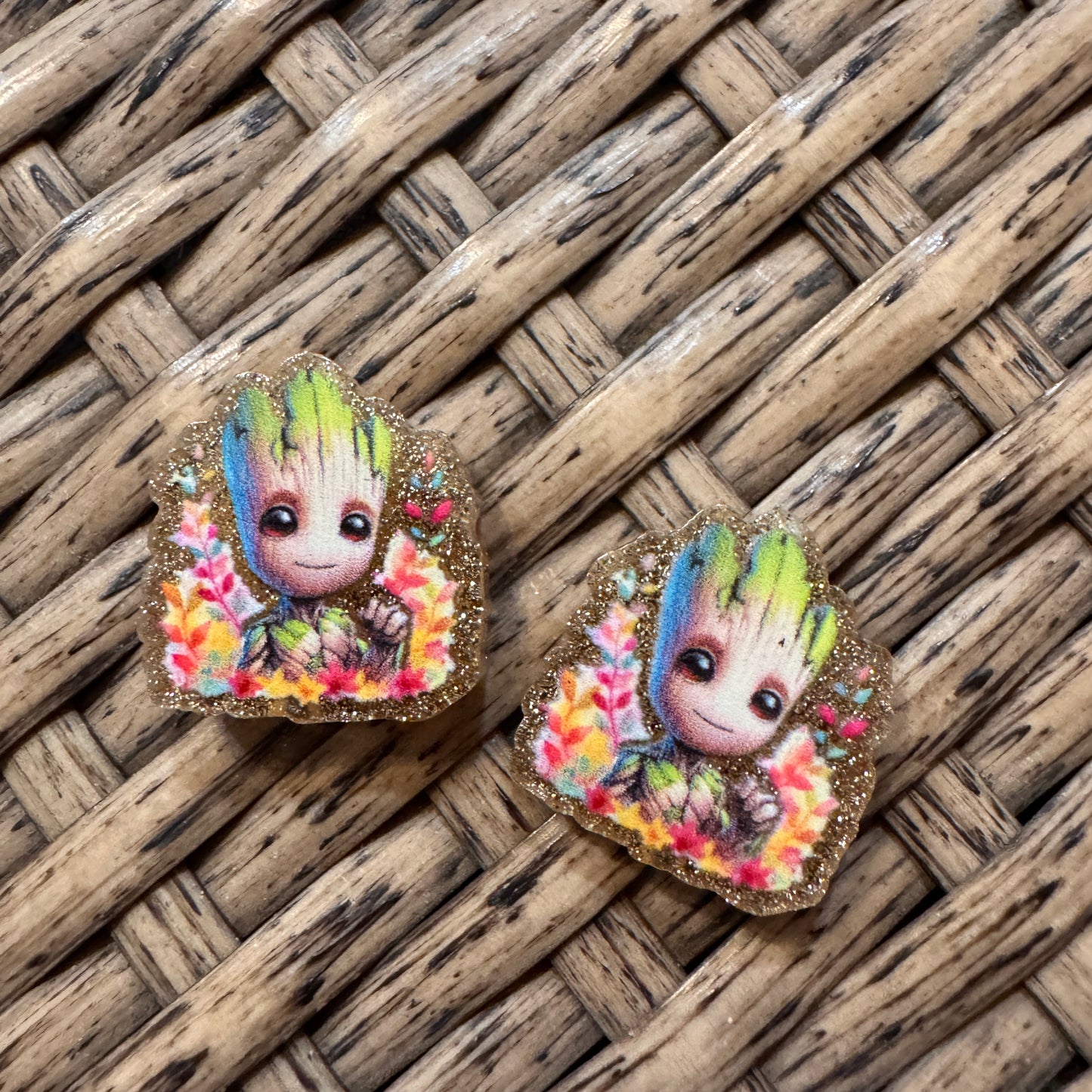 Small Acrylic Focal Bead Set of Two  – Double-Sided Image Charms for Beadable Pens, Badge Reels, Keychains, Jewelry, Junk Cases