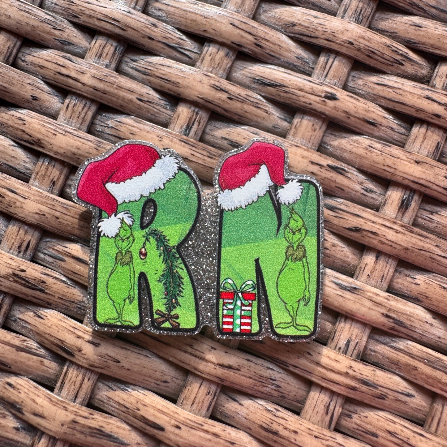 Acrylic Flatback,  Planar, Cabochon, Single Pc - RN Grinch