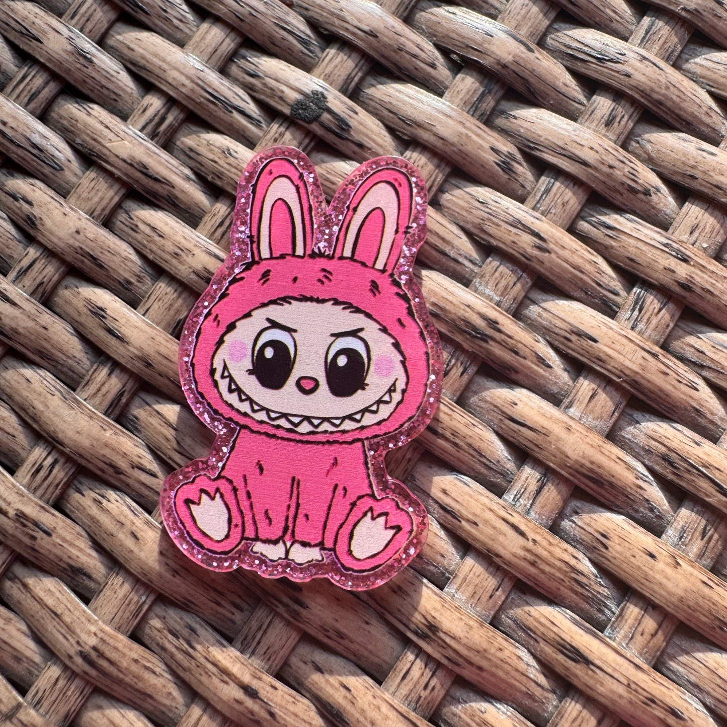 Acrylic Flatback,  Planar, Cabochon, Single Pc - Pink Labu