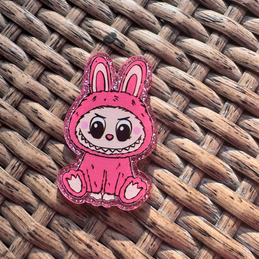 Acrylic Flatback,  Planar, Cabochon, Single Pc - Pink Labu