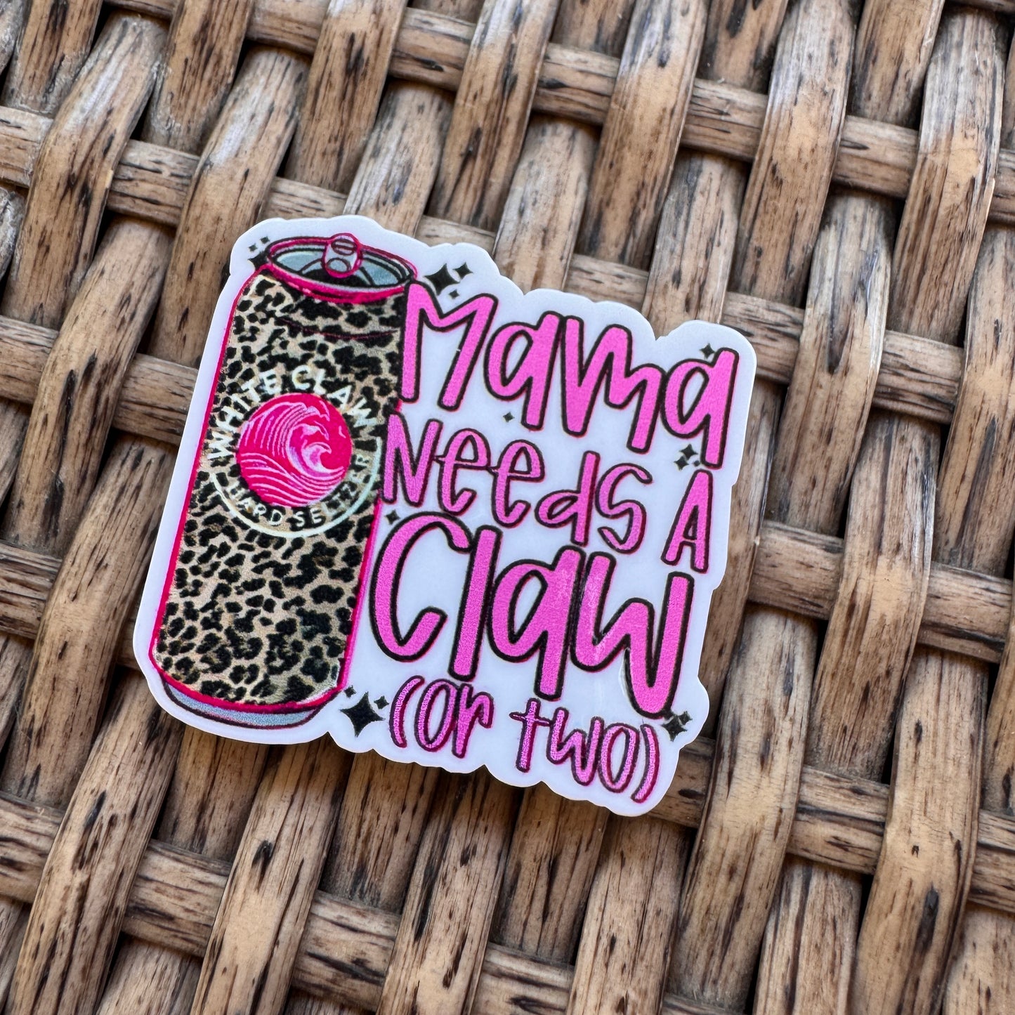 Acrylic Flatback,  Planar, Cabochon, Single Pc. - Mama Needs A Claw