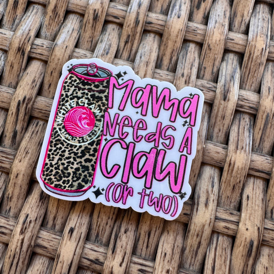 Acrylic Flatback,  Planar, Cabochon, Single Pc. - Mama Needs A Claw