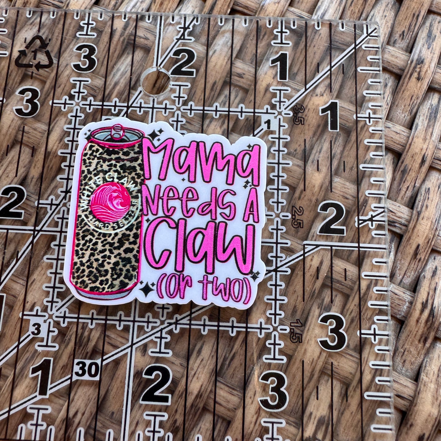 Acrylic Flatback,  Planar, Cabochon, Single Pc. - Mama Needs A Claw