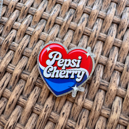 Acrylic Flatback,  Planar, Cabochon, Single Pc. - Cherry Pepsi