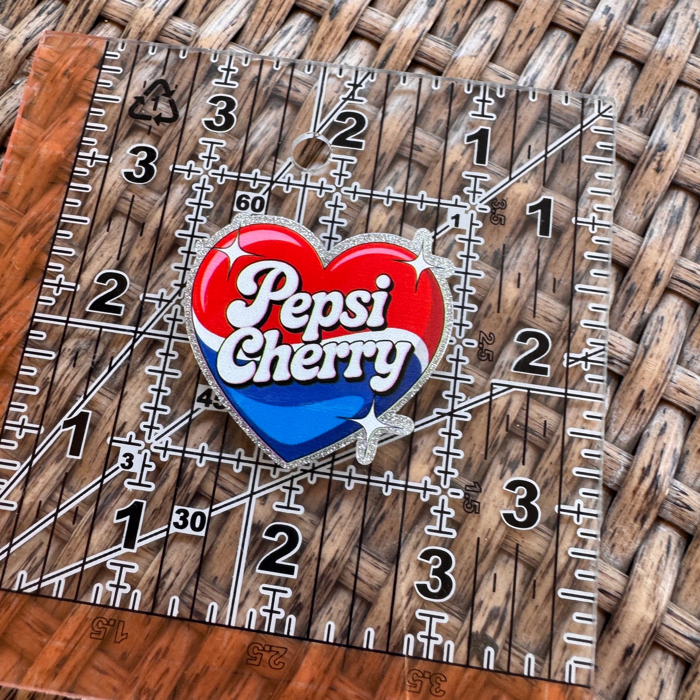 Acrylic Flatback,  Planar, Cabochon, Single Pc. - Cherry Pepsi
