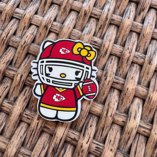 Acrylic Flatback,  Planar, Cabochon, Single Pc. - Hello Kitty KC Chiefs