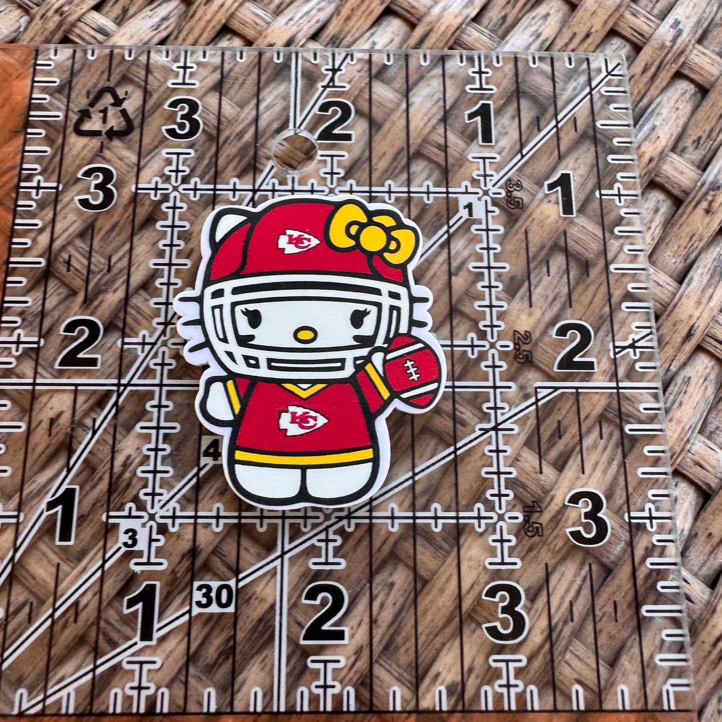 Acrylic Flatback,  Planar, Cabochon, Single Pc. - Hello Kitty KC Chiefs