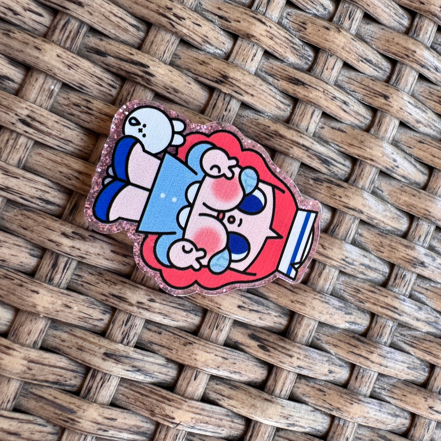 Acrylic Flatback,  Planar, Cabochon, Single Pc. - Cry Baby