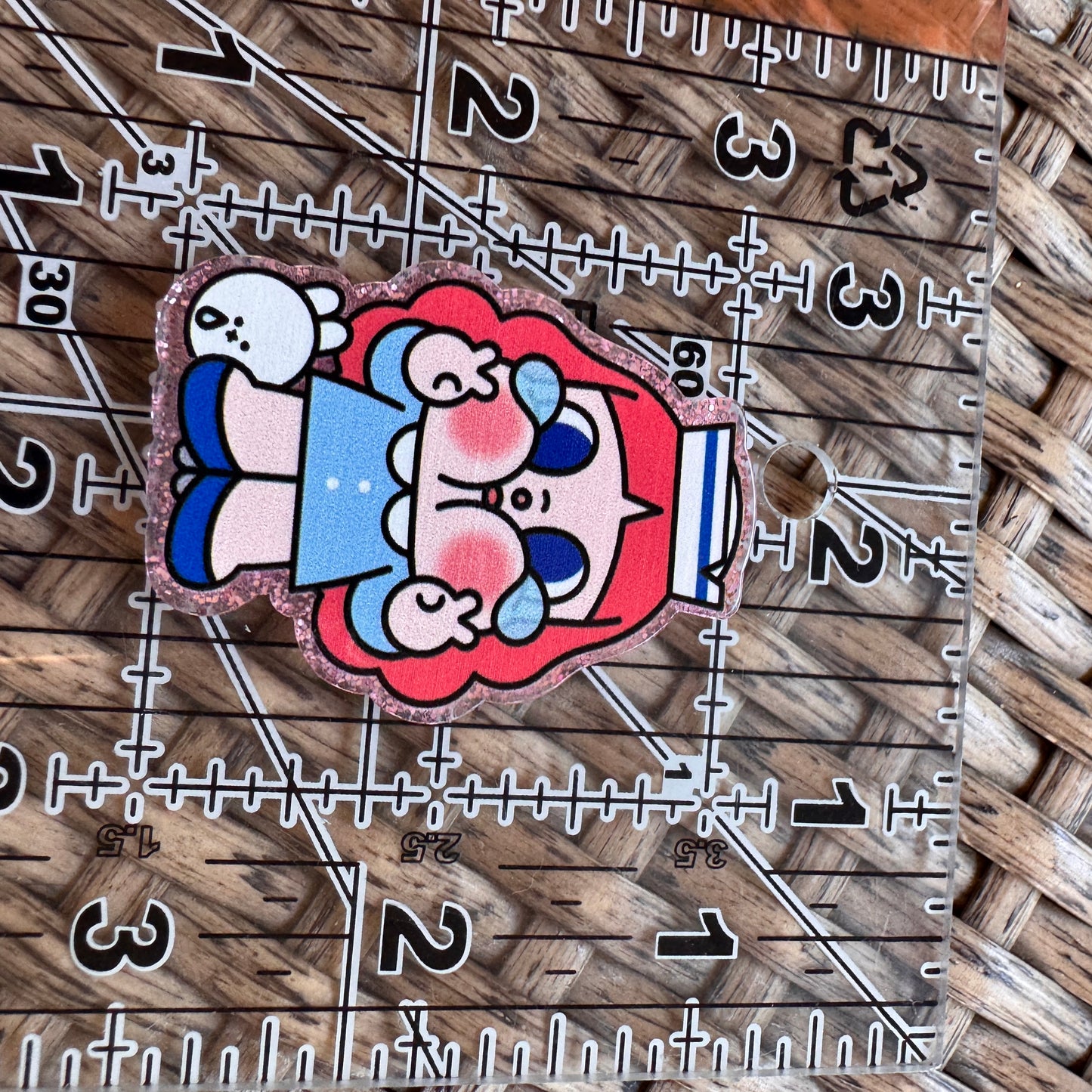 Acrylic Flatback,  Planar, Cabochon, Single Pc. - Cry Baby