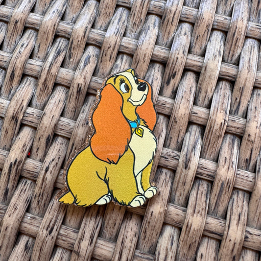 Acrylic Flatback,  Planar, Cabochon, Single Pc. - Lady and The Tramp Dog