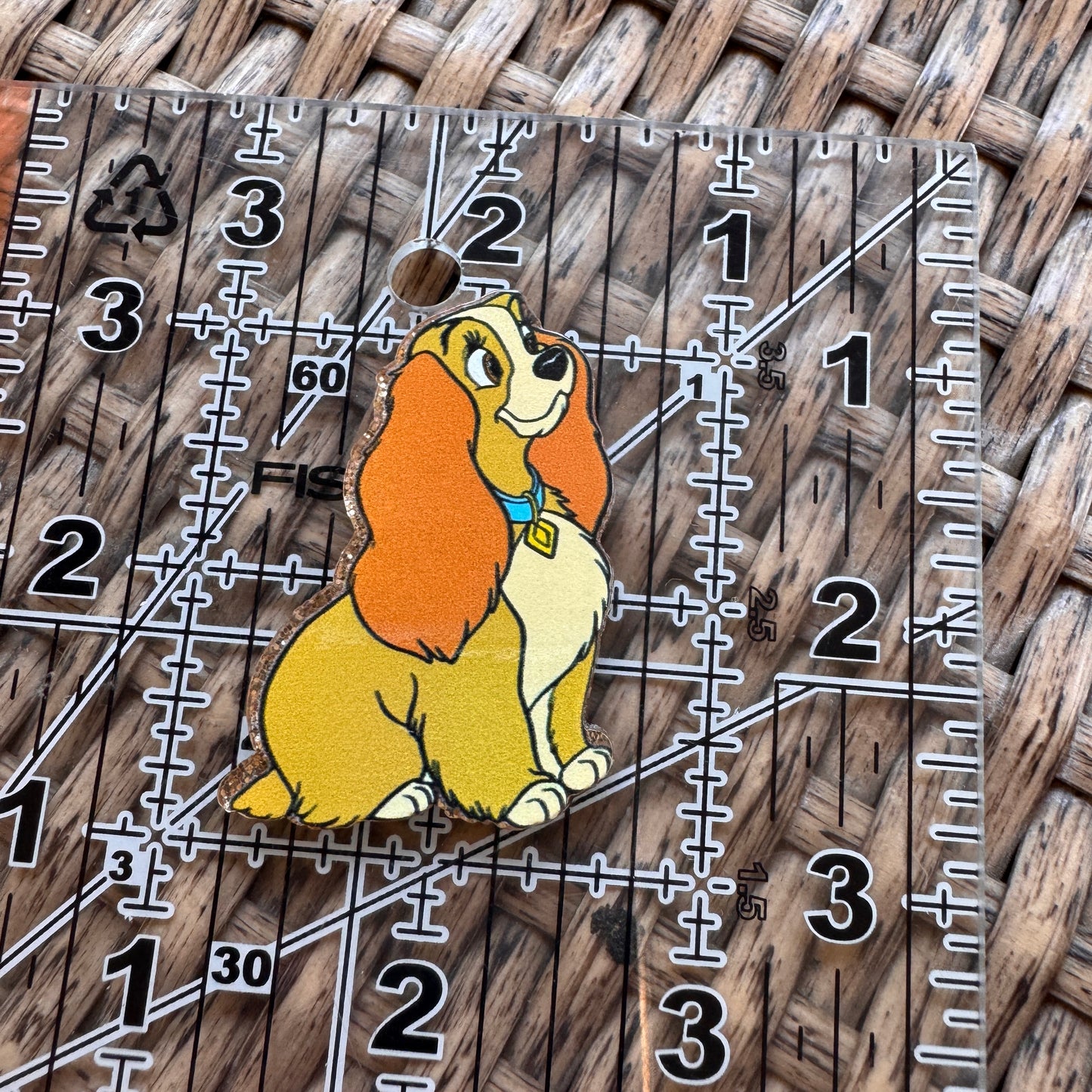 Acrylic Flatback,  Planar, Cabochon, Single Pc. - Lady and The Tramp Dog