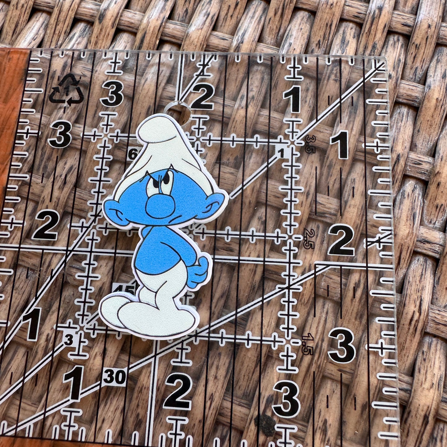 Acrylic Flatback,  Planar, Cabochon, Single Pc. - Smurfs