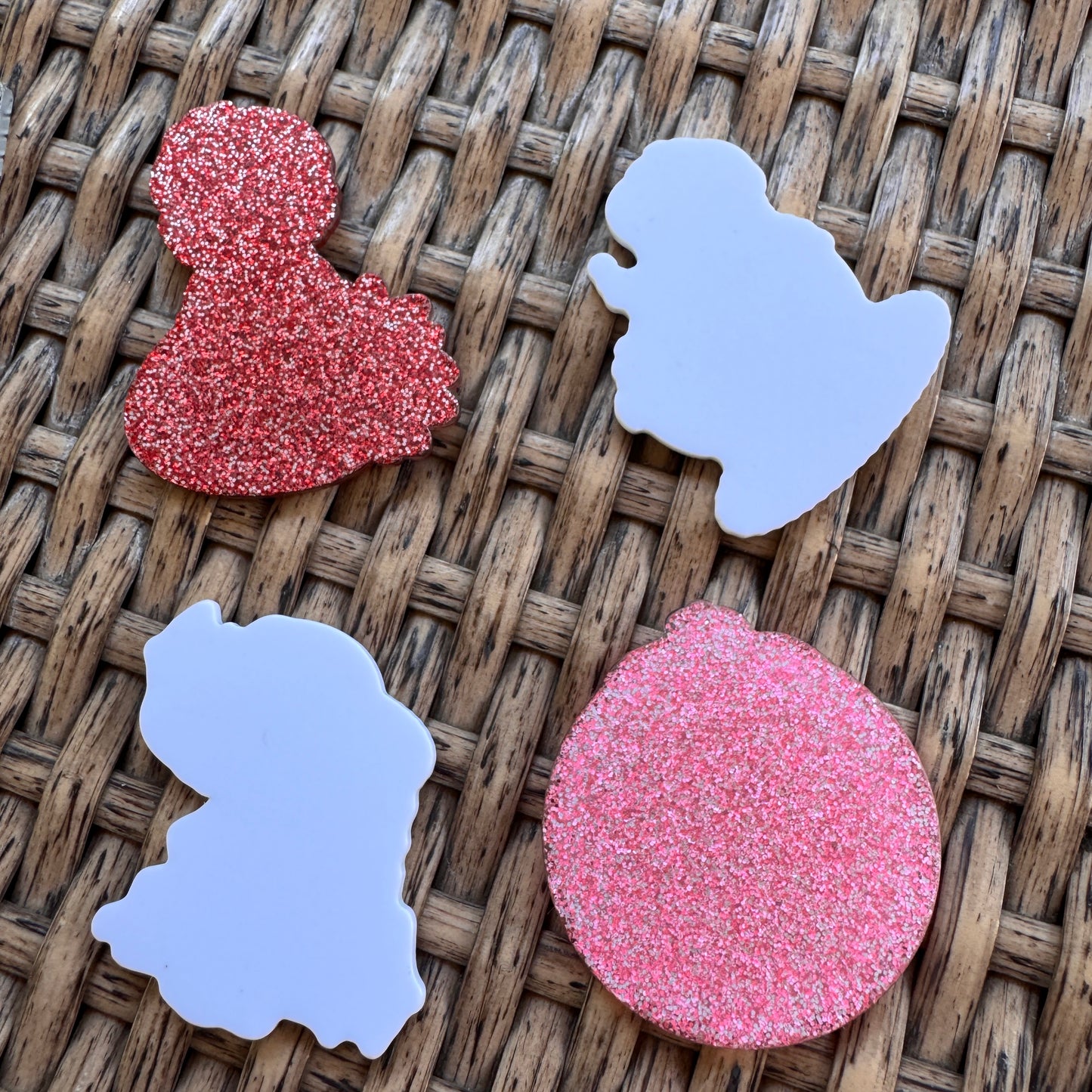 Acrylic Flatback,  Planar, Cabochon, Single Pc. - Strawberry Shortcake