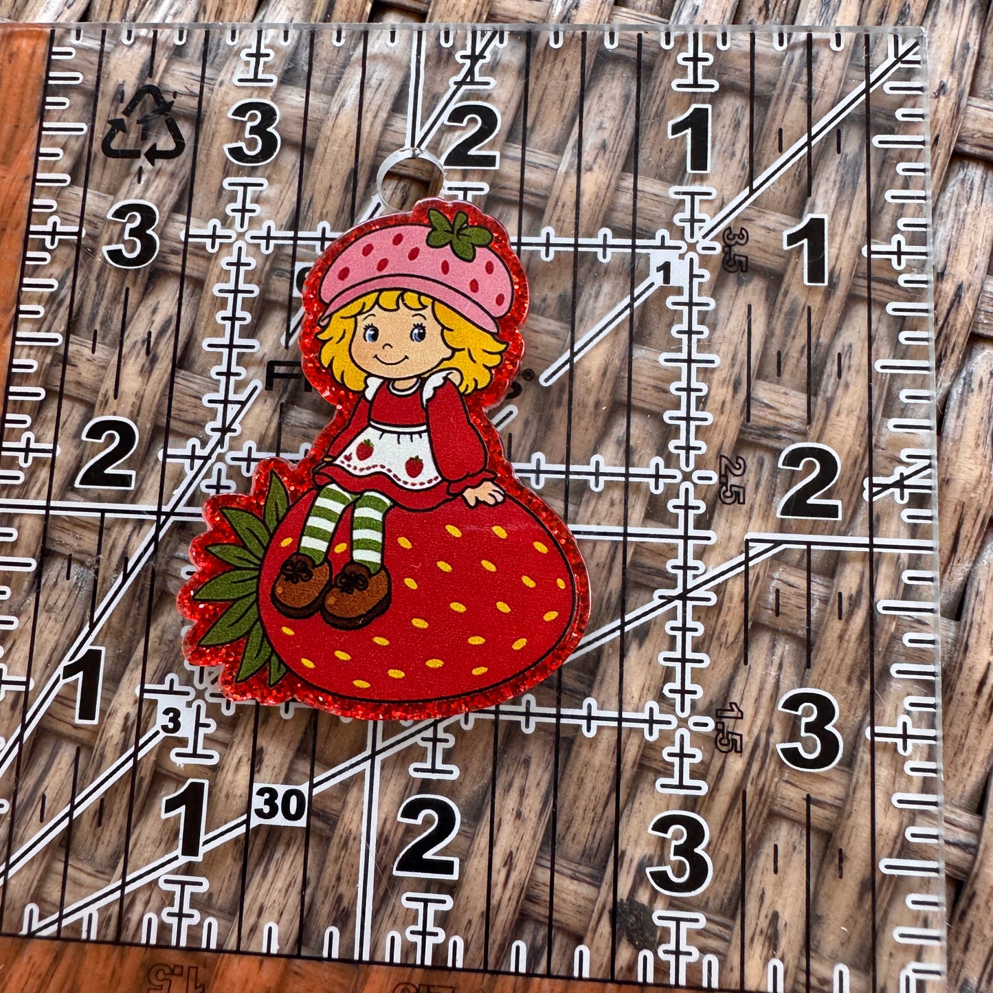 Acrylic Flatback,  Planar, Cabochon, Single Pc. - Strawberry Shortcake