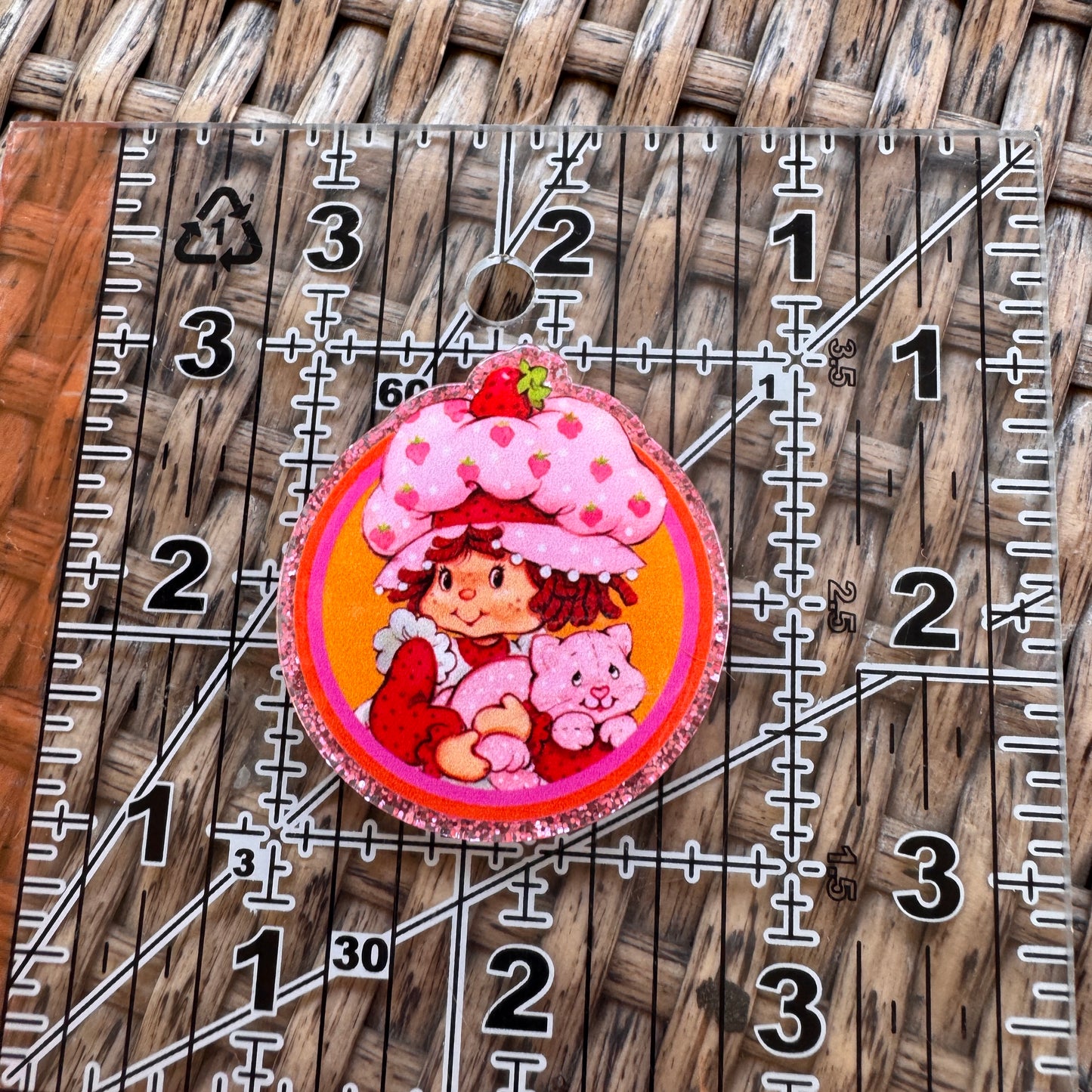 Acrylic Flatback,  Planar, Cabochon, Single Pc. - Strawberry Shortcake