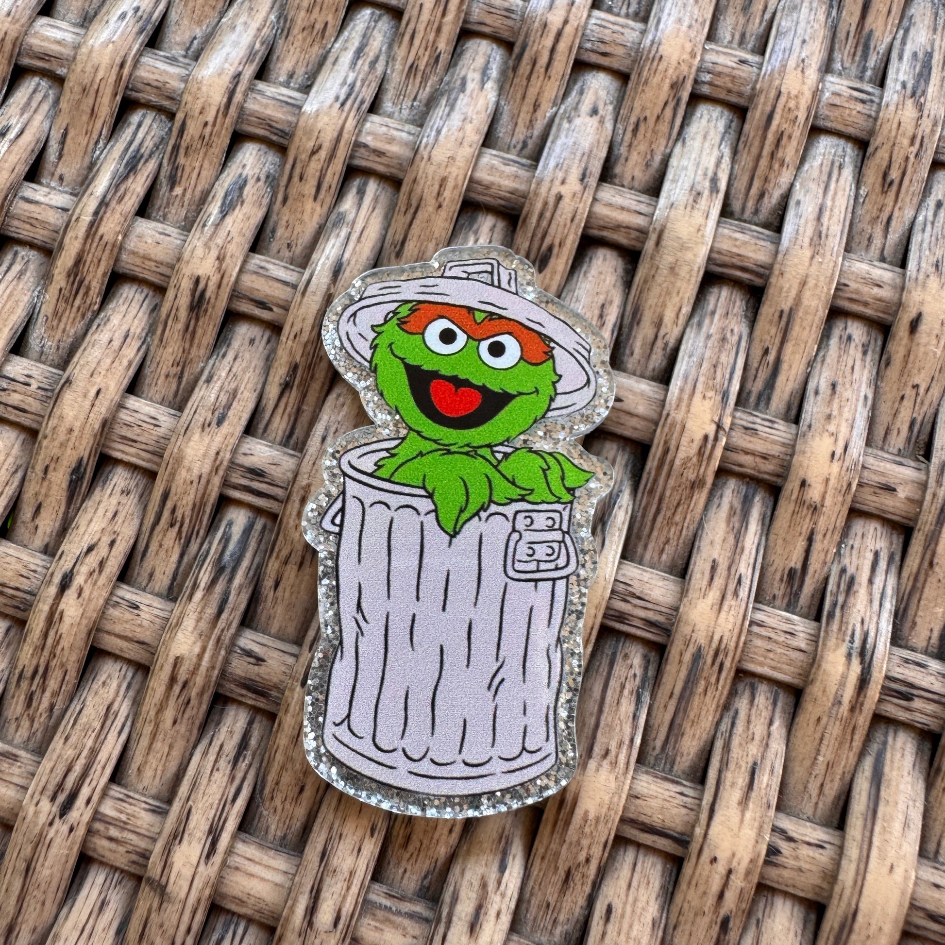 oscar the grouch acrylic flatback for crafting supplies
